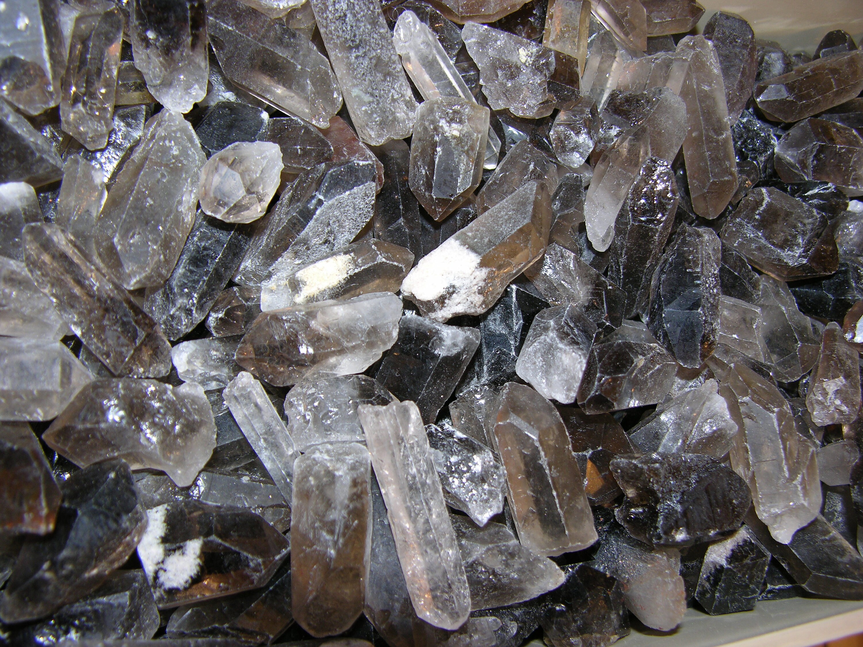 100 Perles Toupies En Quartz Fumé 4 Mm - Marque Preciosa - Neuf