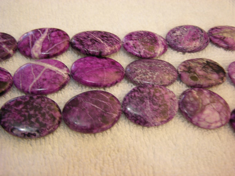 Sugilite Beads Flat Oval 30x20mm 10 Beads per Lot Etsy