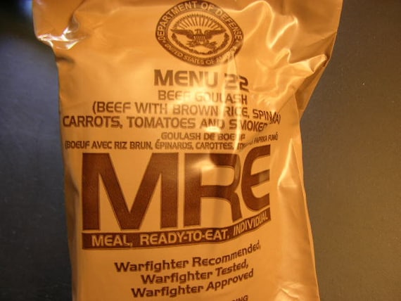 Armee UK BRITTIC EPA MENU 9 Great Britain MRE Timing Ready to EAT Army Food BW NOTRATION