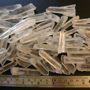 Quartz crystal clear terminated Lemurian Tibet 5 crystal lots bigger 1-2.5 x 1/4-1/2 inch