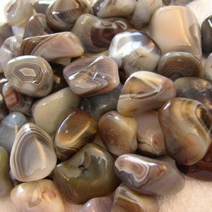 Botswana agate tumble polished 1/2 to 1 inch 1 pound lots