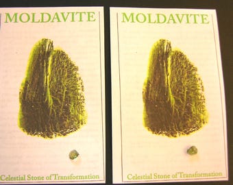 Moldavita, rara y genuina, espécimen checo del río Moldava, una por lote