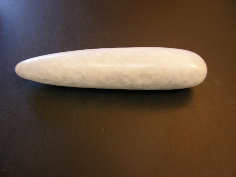 Blue calcite tapered polished massage wand 4-5 inch image 1