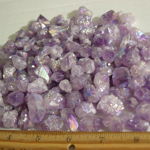 Angel Aura Amethyst crystal cluster points 1/4 pound lot