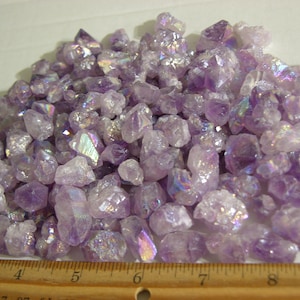 Angel Aura Amethyst crystal cluster points 10 piece lot