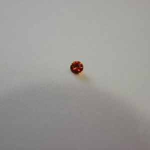 Orange sapphire Songea Tanzania RARE gemstone 3mm faceted round all natural