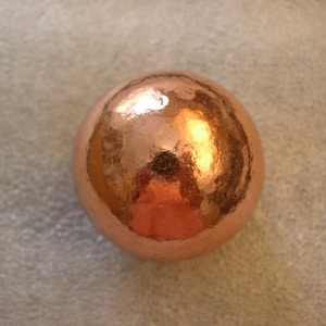 2 inch Copper ball bigger 2 inch diameter 1 1/3 pound solid copper free priority shipping