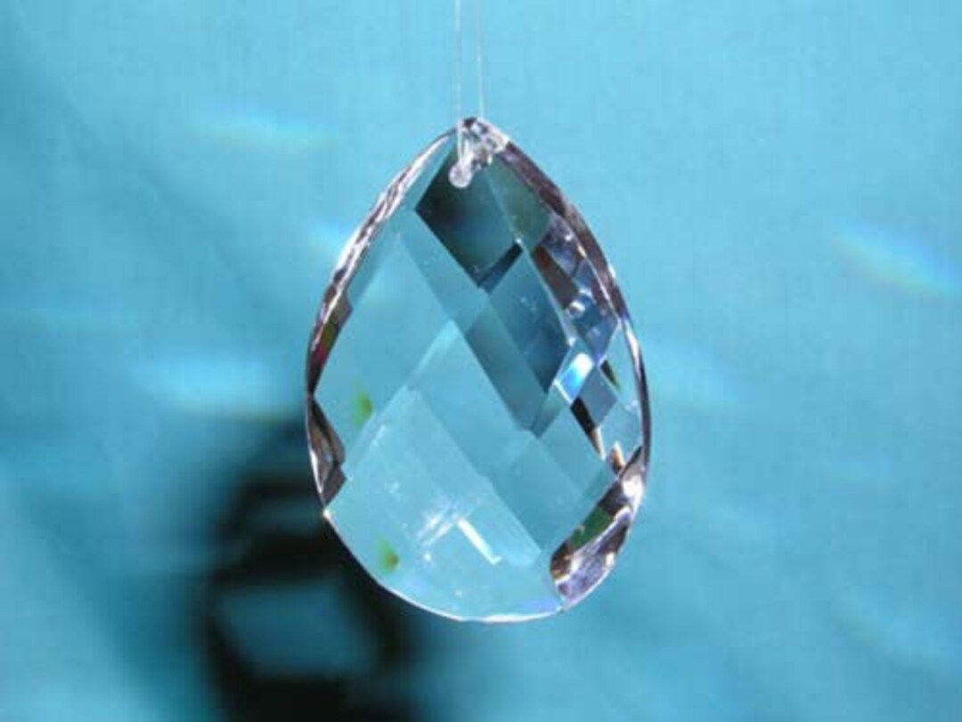 Crystal Prism Teardrops 2x1.25 Inch 3 Crystal Teardrops per Etsy