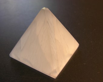 Selenite pyramid 2.25 inch tall and wide polished natural selenite