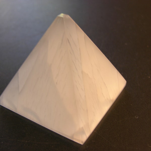 Selenite pyramid 2.25 inch tall and wide polished natural selenite