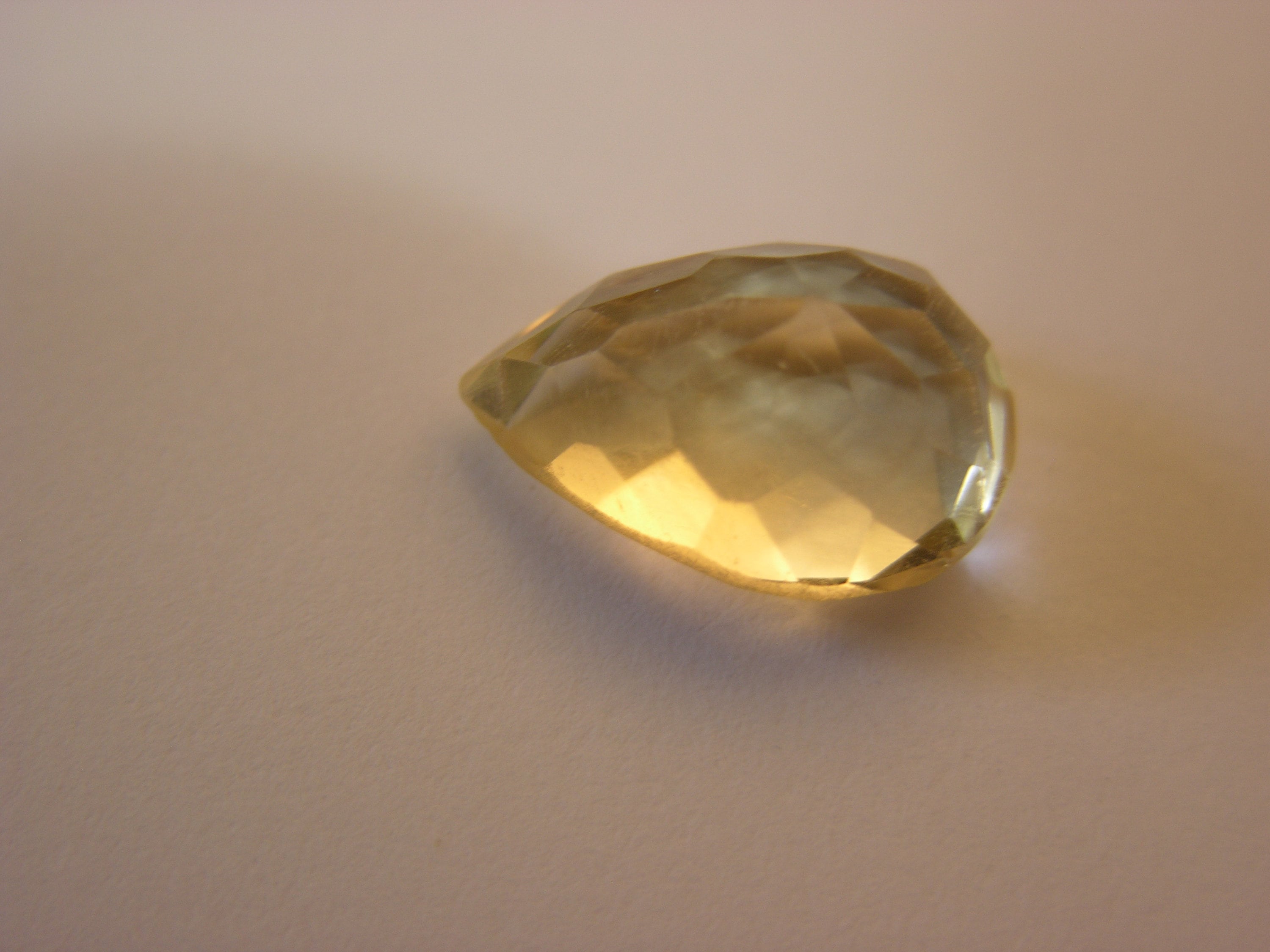 シトリン宝石ファセットティアドロップ17 x 11 mm天然 - Etsy 日本