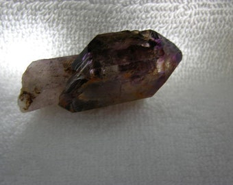 Shangaan amethyst smoky quartz scepter crystal 2.5" 49 gram  Chibuku Zimbabwe cz4