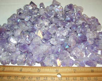 Angel Aura Amethyst crystal cluster points 20 piece lot