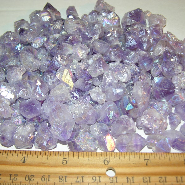 Angel Aura Amethyst crystal cluster points 20 piece lot