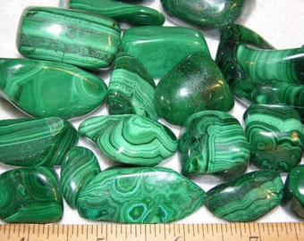 Malachite all natural gem quality polished 1 pound lots 8 plus pieces