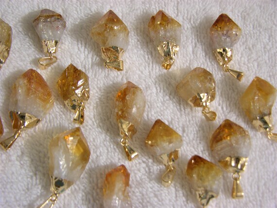 Coppia Orecchini Pendenti NKlaus In Oro Giallo 333 (8 Carati) Con Citrino E Zirconia, 13x8 Mm