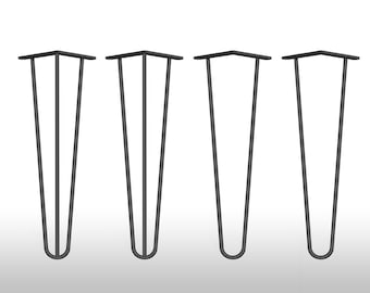 4x Hairpin Legs Table Legs 40 cm Hairpin Legs Mid Century Table Leg 41