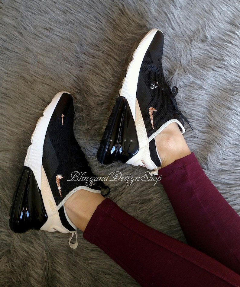 women's nike black and rose gold shoes