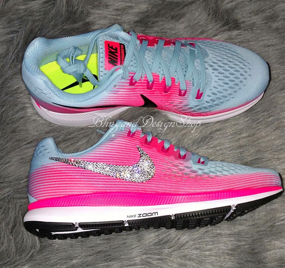 Swarovski Women�s Nike Air Zoom Pegasus 24 Pink Blue