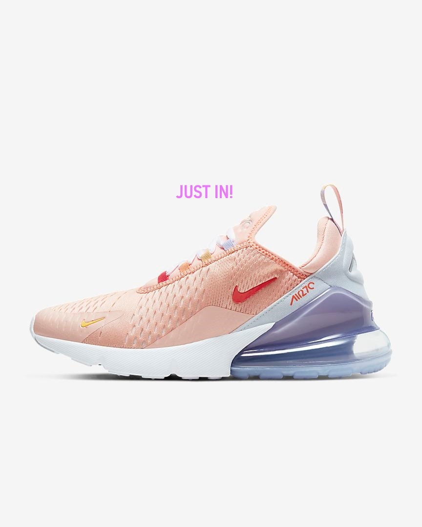 Swarovski Nike Bling Air Max 270 Pink Shoes Customized with | Etsy
