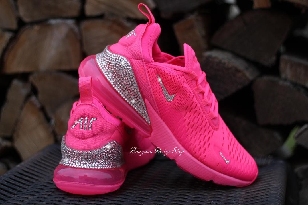 Hot Pink Bling Nikes - Etsy