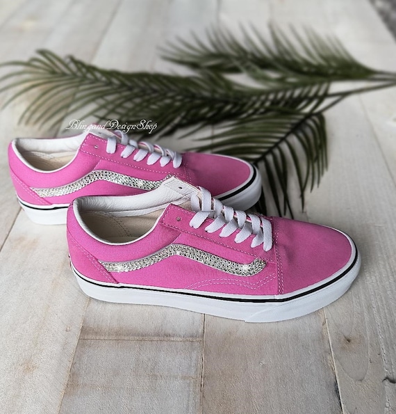 oyente halcón Estación Zapatillas Vans Old Skool rosa para mujer personalizadas con - Etsy México