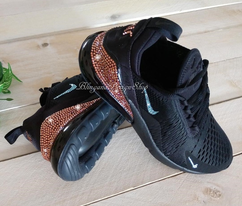 Swarovski Mujer Nike Air Max 270 Nike Zapatillas Negras | Etsy México