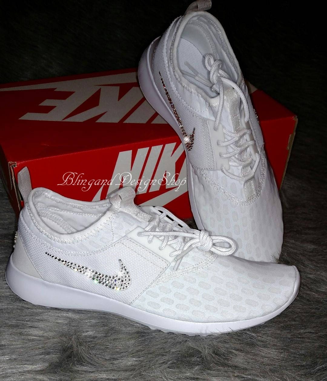 nike shoes with bling swoosh