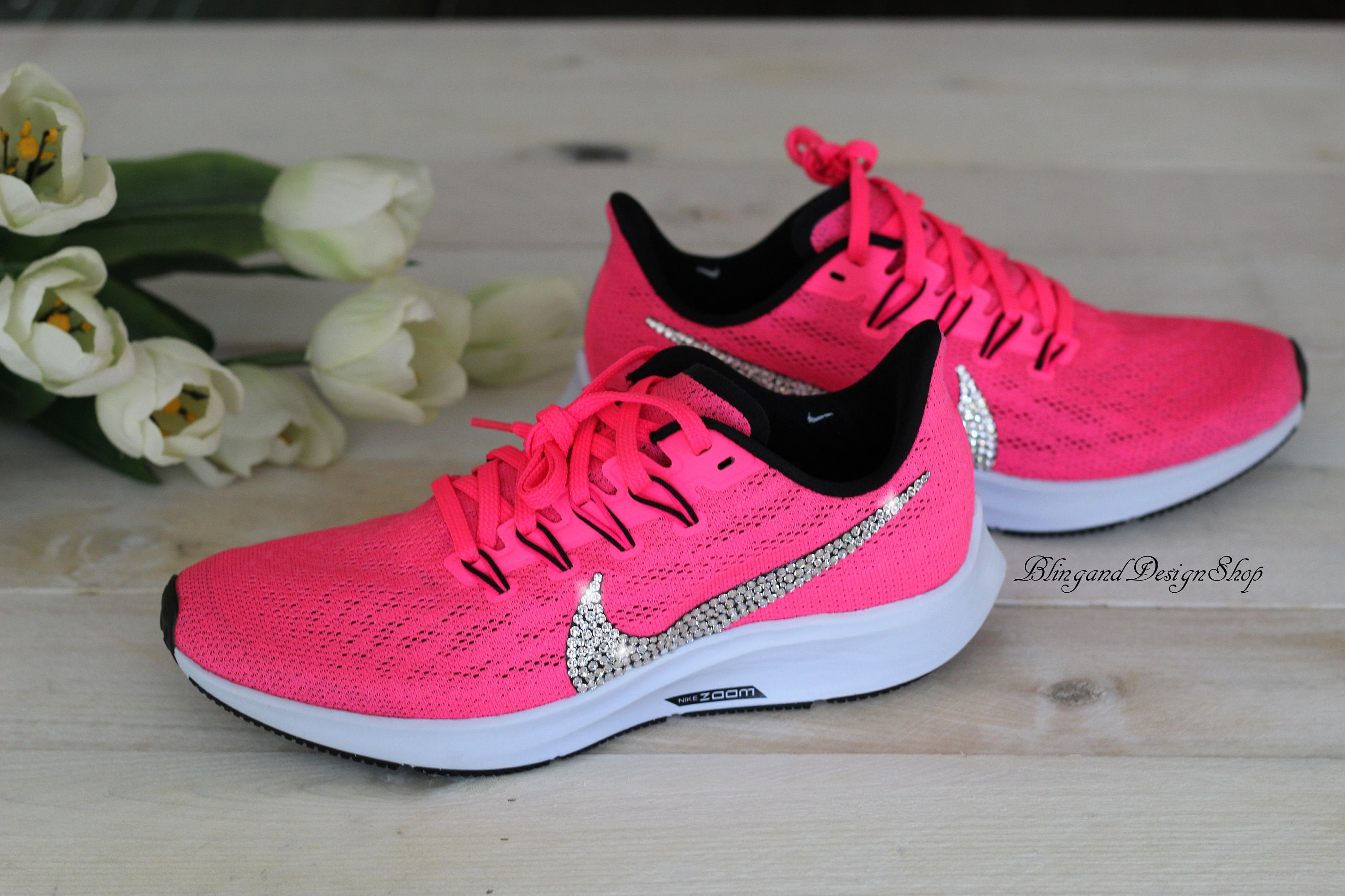 Swarovski Women's Nike Air Zoom Pegasus 36 Hyper Pink Sneakers
