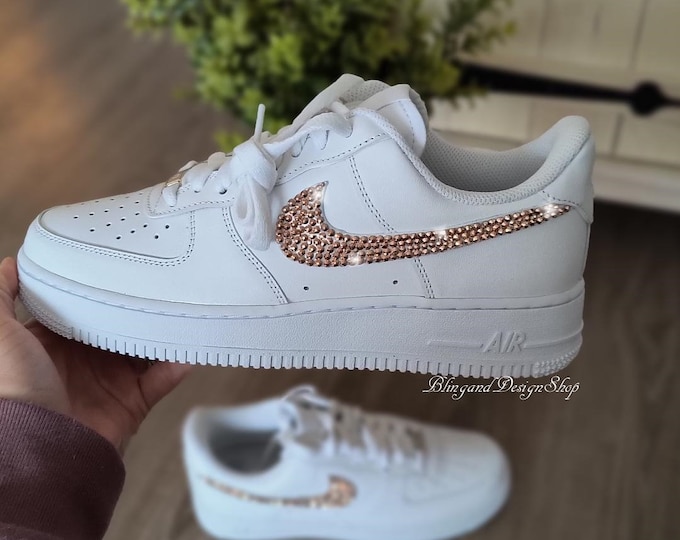 Nike Airforce 1 Gold Bling