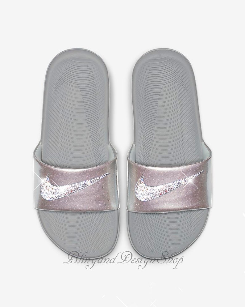 nike sandals gray