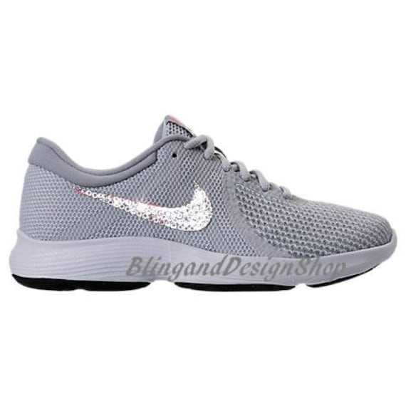 Swarovski Bling Nike Revolution 4 Women S Shoes Customized Etsy