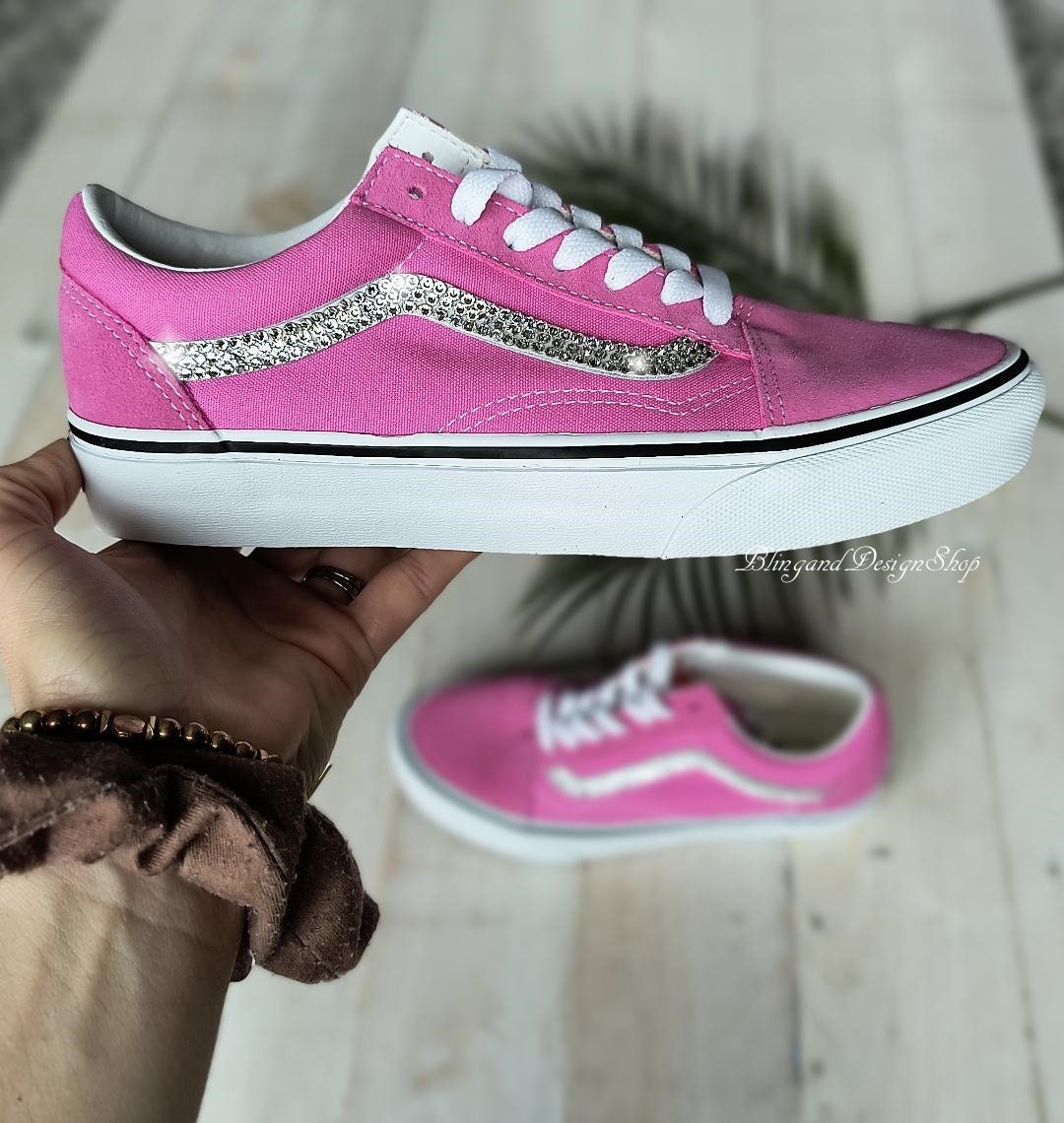 Vans Old Skool Pink - Etsy Vans Old Skool Pink - Etsy