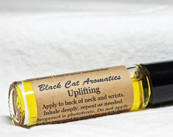 Aromatherapy Roll On Uplifting, Organic Natural Remedy, Anti-Depression, Emotional Support, Mood Boost, Essential Oils, 10ml