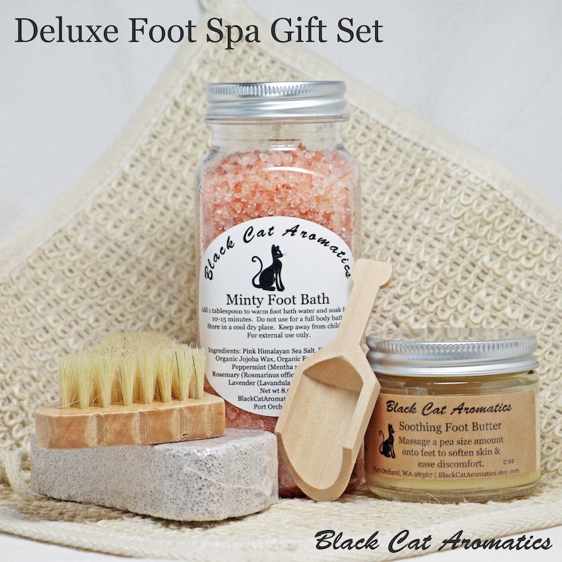 Deluxe Foot Spa Gift Set Foot Soaking Salts & Soothing Foot Etsy