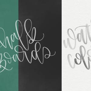 Ultimate Lettering Kit for Procreate Custom Brushes iPad Hand Lettering Watercolor Chalkboard lefty.script image 4