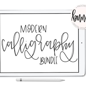 Modern Calligraphy - 8 Procreate Brushes - iPad Pro - Instant Download - Hand Lettering - lefty.script