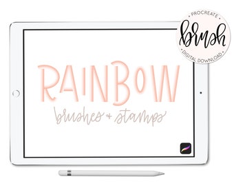 Instant Rainbow Stamps + Brushes - Procreate