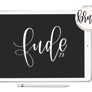 Fude Brush Pair 2.0 Procreate Brush iPad Pro Apple Pencil Instant Download Digital Hand Lettering Calligraphy Fudenosake image 2