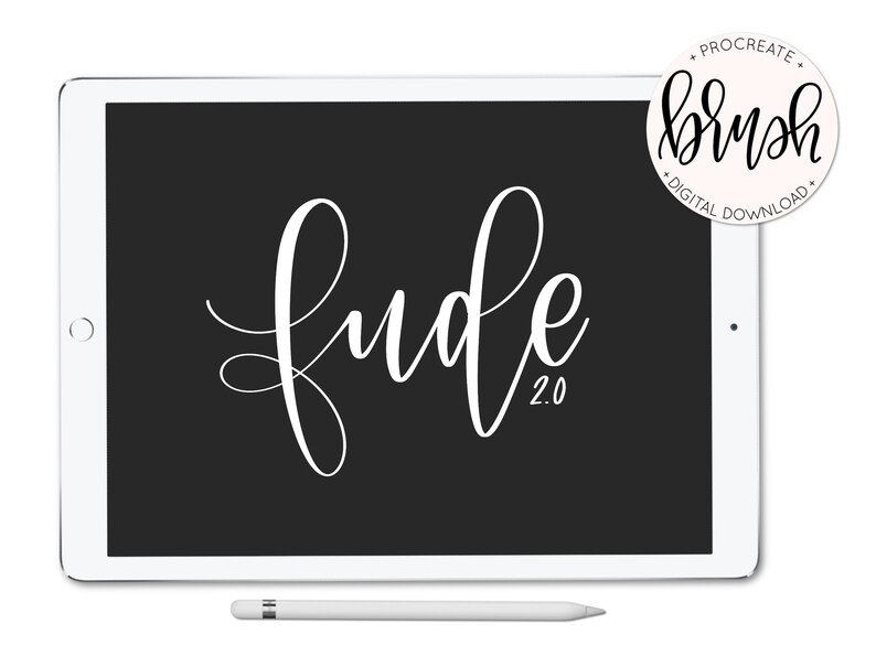 Fude Brush Pair 2.0 Procreate Brush iPad Pro Apple Pencil Instant Download Digital Hand Lettering Calligraphy Fudenosake image 2