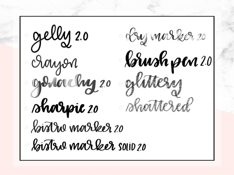 Ultimate Lettering Kit for Procreate Custom Brushes iPad Hand Lettering Watercolor Chalkboard lefty.script image 3