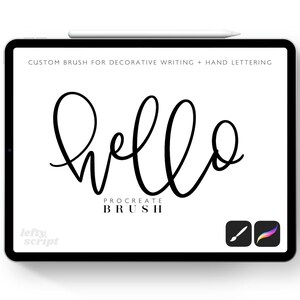 Hola - Pincel Procreate personalizado - Caligrafía - Rotulación a mano - Descarga instantánea - Para iPad Pro + App Procreate