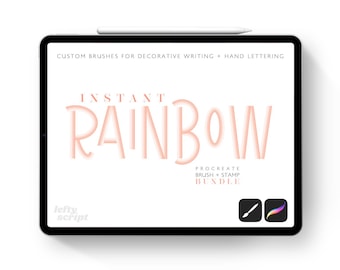 Instant Rainbow Stamps + Brushes - Procreate