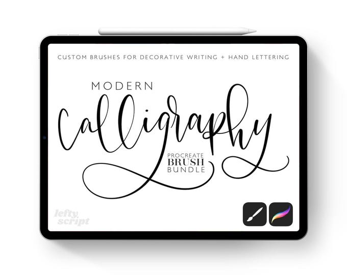 Featured listing image: Modern Calligraphy - Procreate Brush Bundle
