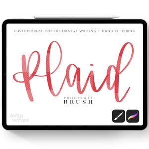 Plaid - Procreate Brush - iPad Pro - Apple Pencil - Instant Download - Digital Hand Lettering - lefty.script