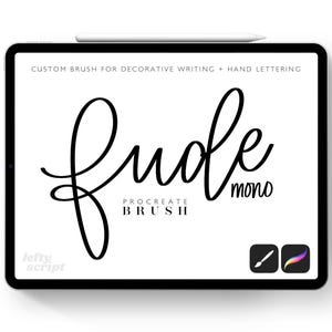 Fude Mono Pair - Custom Procreate Brush - Digital Hand Lettering - lefty.script