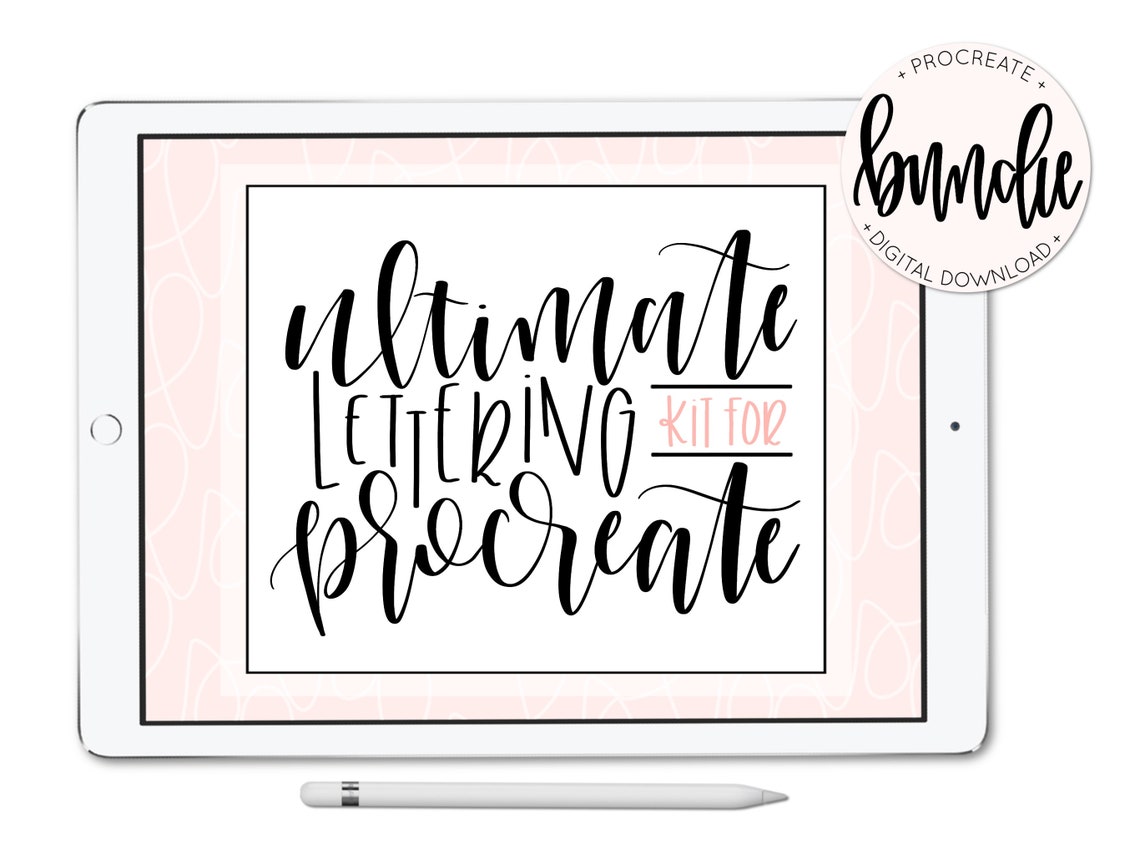 Ultimate Lettering Kit for Procreate - Custom Brushes - iPad - Hand ...