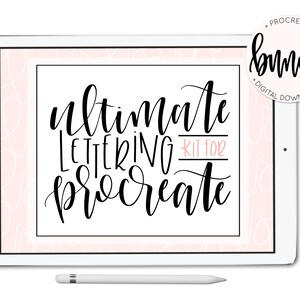 Ultimate Lettering Kit for Procreate Custom Brushes iPad Hand Lettering Watercolor Chalkboard lefty.script image 1