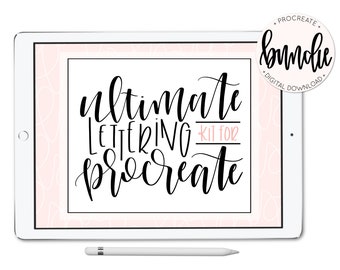 Ultimate Lettering Kit for Procreate - Custom Brushes - iPad - Hand Lettering - Watercolor - Chalkboard - lefty.script