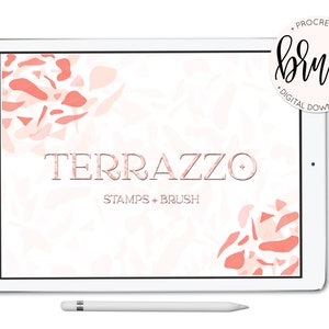 Terrazzo Stamps + Brush - Procreate Bundle